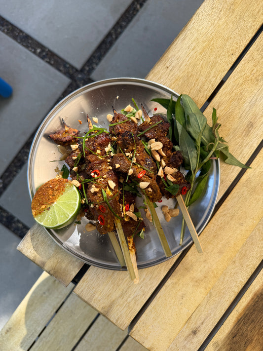 Curry Gizzard Skewers — Recipe | Thaan